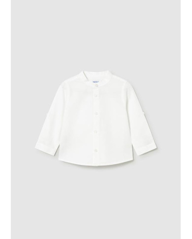 Camisa m/comp. linho gola pad