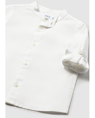 Camisa m/comp. linho gola pad