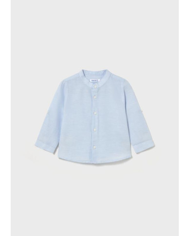 Camisa m/comp. linho gola pad