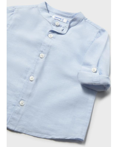 Camisa m/comp. linho gola pad