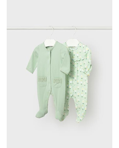 Set 2 babygrows m/comp.