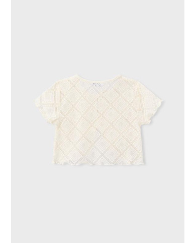 T-shirt m/c 2 peças em croché