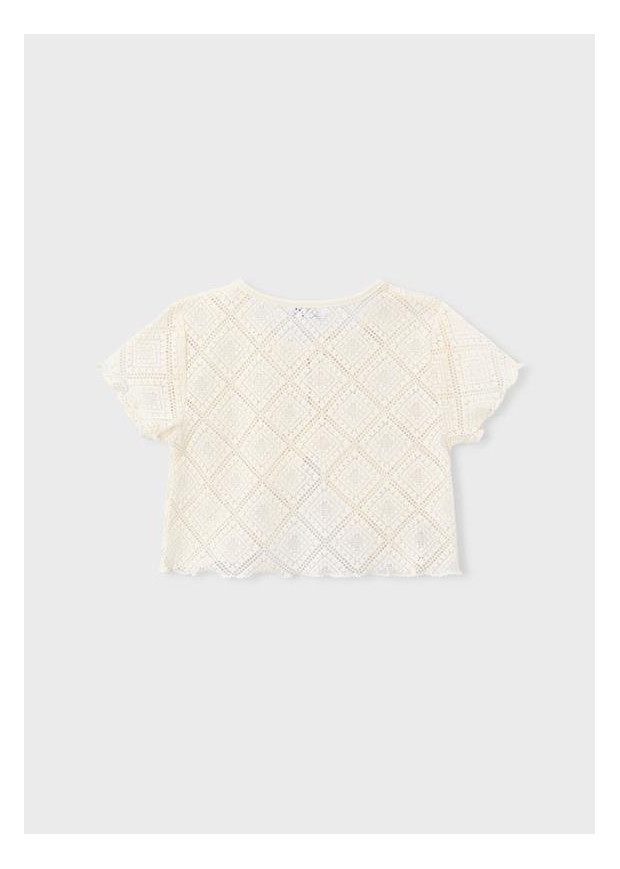 T-shirt m/c 2 peças em croché