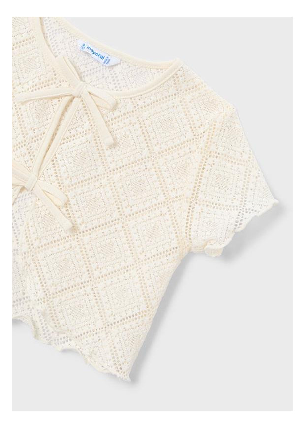 T-shirt m/c 2 peças em croché