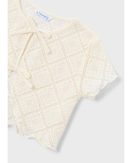 T-shirt m/c 2 peças em croché