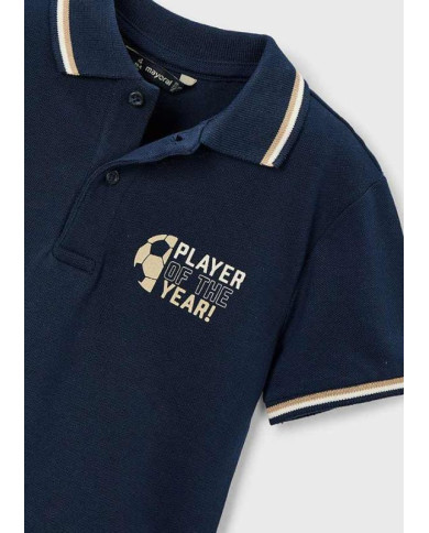 Polo m/curta print costas