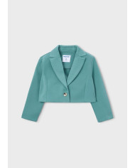 Blusão denim guipur