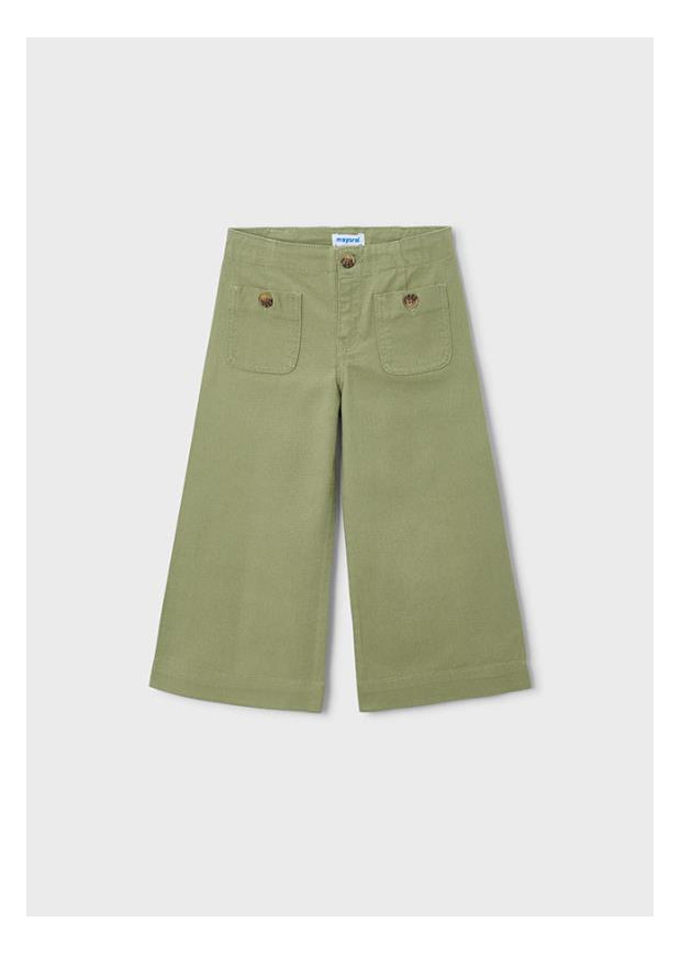 Calças em sarja marinha