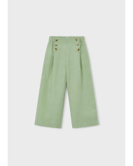 Calças em sarja marinha