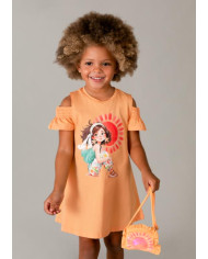 Vestido recortado c/ bolsa