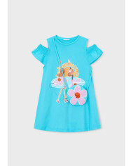 Vestido recortado c/ bolsa