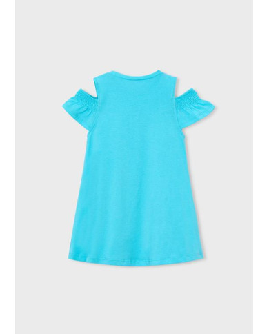 Vestido recortado c/ bolsa