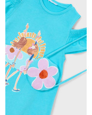 Vestido recortado c/ bolsa