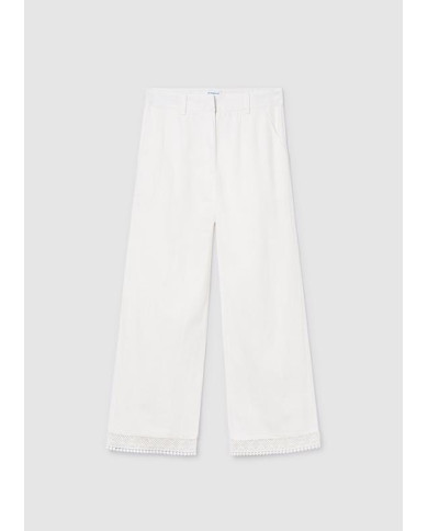 Calça c/ fita bordada