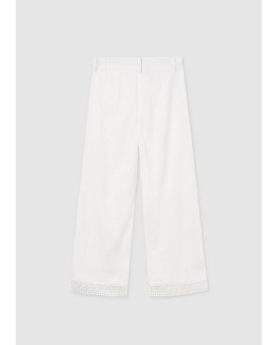 Calça c/ fita bordada