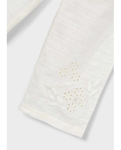 Calça Linho Bordada Mayoral