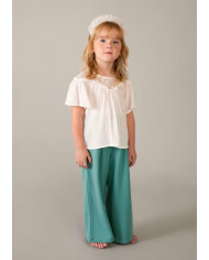 Calça Linho Bordada Mayoral