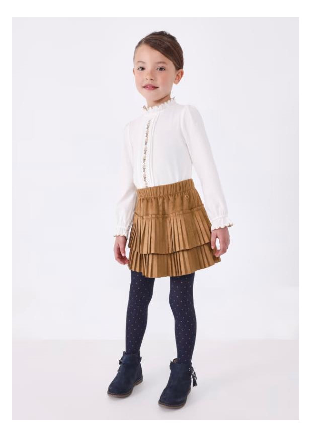 Saia Plissada Camurça Mayoral