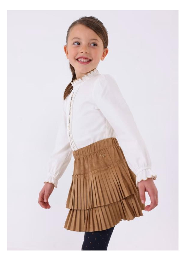 Saia Plissada Camurça Mayoral