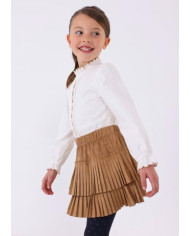 Saia Plissada Camurça Mayoral