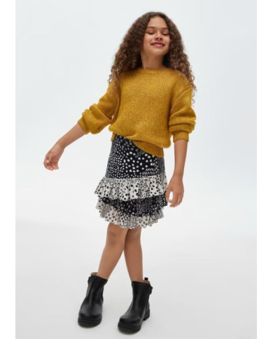 Saia Estampada C/Folhos Mayoral