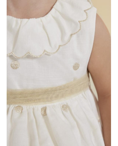 Vestido Linho Bordado Abel&Lula