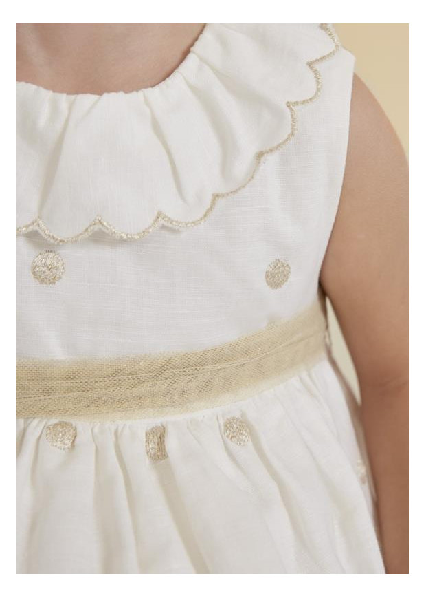 Vestido Linho Bordado Abel&Lula