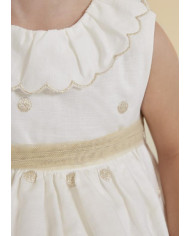 Vestido Linho Bordado Abel&Lula