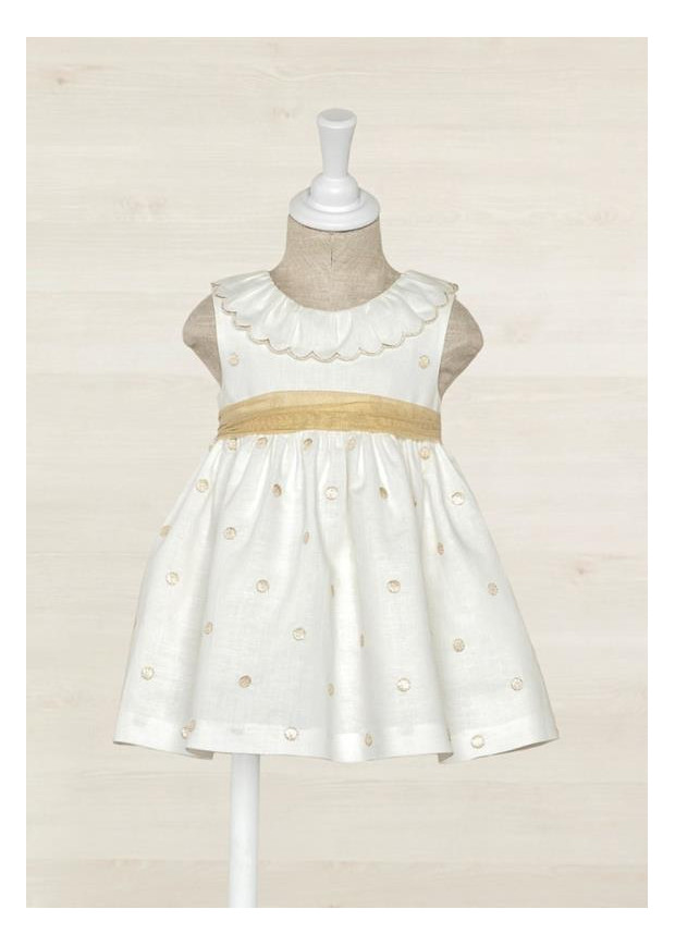 Vestido Linho Bordado Abel&Lula