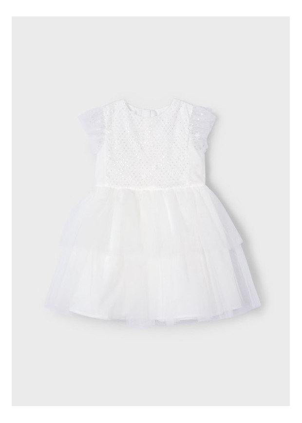 Vestido C/Tule Lantejoulas Mayoral