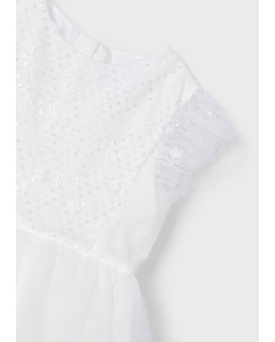 Vestido C/Tule Lantejoulas Mayoral
